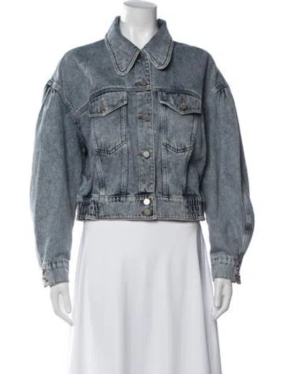 Pre-owned Ba&sh Denim Jacket In Blue