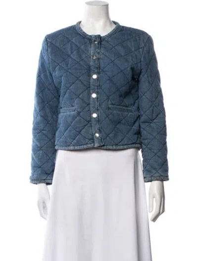 Pre-owned Ba&sh Denim Jacket In Blue