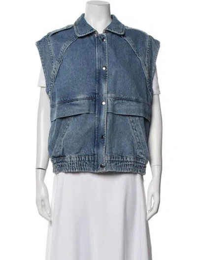 Pre-owned Ba&sh Denim Jacket In Blue
