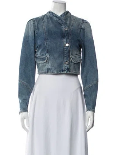 Pre-owned Ba&sh Denim Jacket In Blue