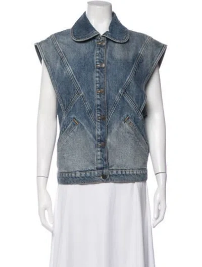 Pre-owned Ba&sh Denim Jacket In Blue