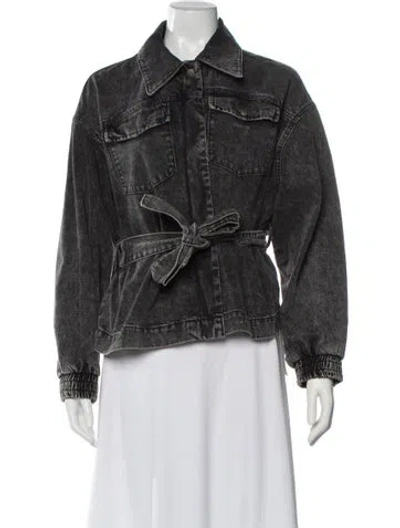 Pre-owned Ba&sh Denim Jacket In Gray