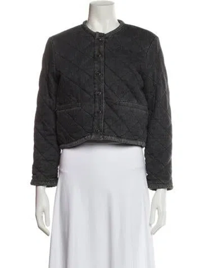 Pre-owned Ba&sh Denim Jacket In Gray