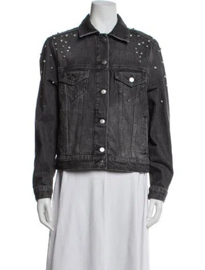 Pre-owned Ba&sh Denim Jacket In Gray
