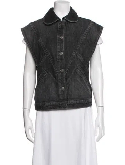 Pre-owned Ba&sh Denim Jacket W/ Tags In Black