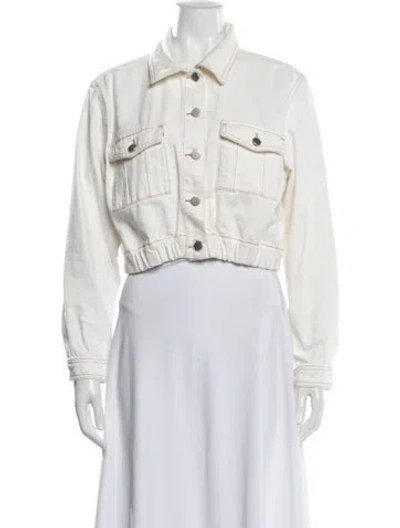 Pre-owned Ba&sh Denim Jacket In White