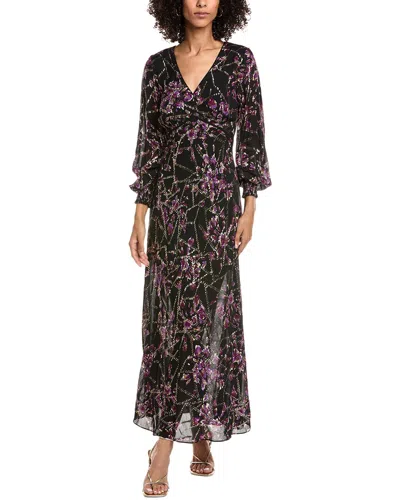 Ba&sh Desir Silk-blend Maxi Dress In Purple
