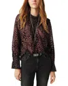 Ba&sh Dionysos Leopard Print Blouse In Black