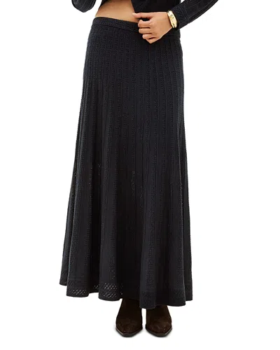 Ba&sh Ba & Sh Doha Stitched Sweater Skirt In Blue