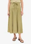 Ba&sh Donia Midi Skirt With Tie-belt In Black
