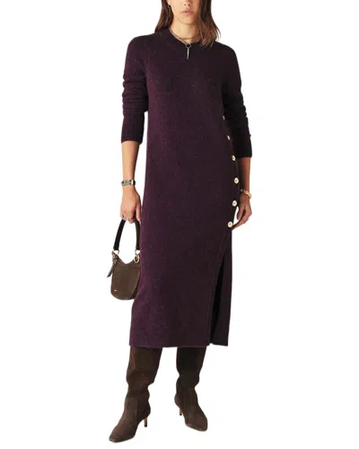 Ba&sh Doree Wool & Alpaca-blend-blend Dress In Purple