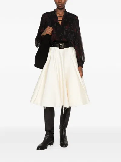 Ba&sh Douce Floral-print Ruffled Blouse In Black
