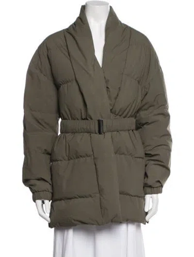 Pre-owned Ba&sh Down Jacket In Green