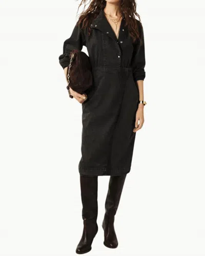 Ba&sh Dress Bakie Midi Dress In Blackstone