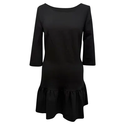 Ba&sh Ba & Sh Drop-waist Mini Dress In Black Wool