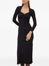 Ba&sh Edora Ribbed Midi Dress In Black