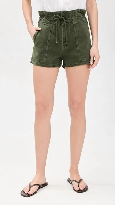 Ba&sh Fabo High Waist Short In Kaki In Green