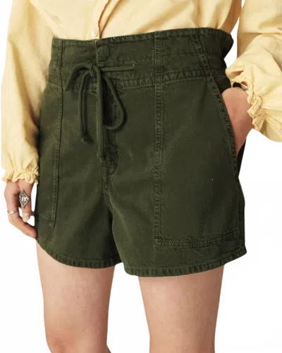 BA&SH FABO HIGH WAIST SHORT IN KAKI