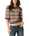 Ba&sh Farfaela Short Sleeve Sweater In Multico In Multi