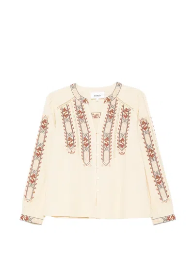 Ba&sh Faustina Embroidered Blouse In Neutral