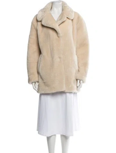 Pre-owned Ba&sh Faux Fur Coat In Neutral