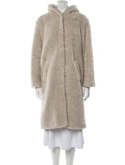Pre-owned Ba&sh Faux Fur Coat In Neutral