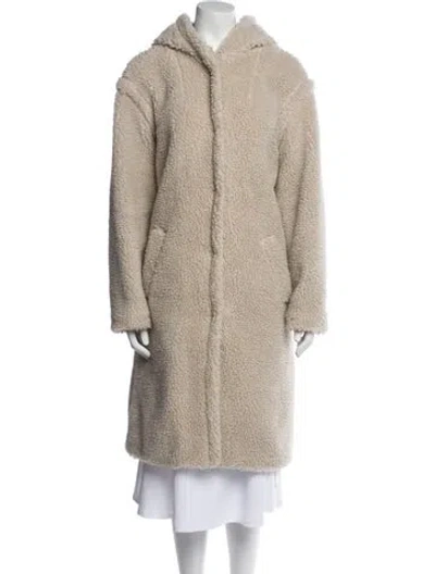 Pre-owned Ba&sh Faux Fur Coat In Neutral