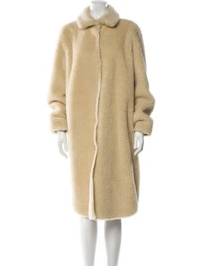 Pre-owned Ba&sh Faux Fur Coat In Neutral