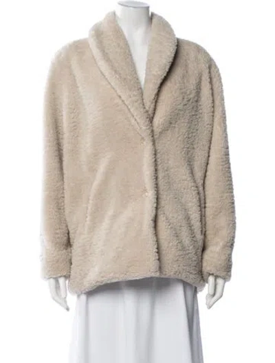 Pre-owned Ba&sh Faux Fur Coat In Neutrals