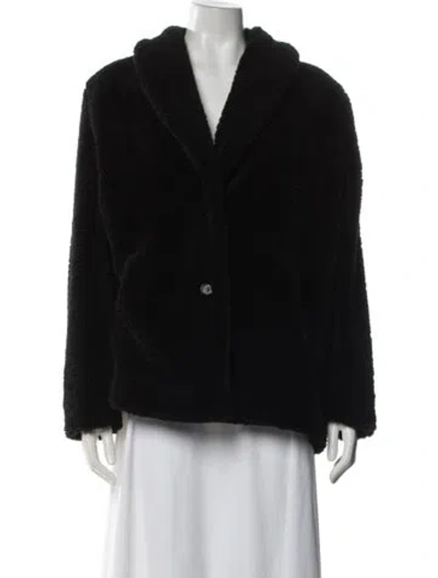Pre-owned Ba&sh Faux Fur Jacket In Black