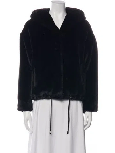 Pre-owned Ba&sh Faux Fur Jacket In Black
