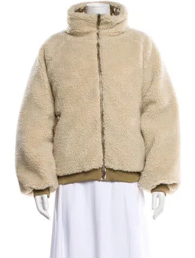 Pre-owned Ba&sh Faux Fur Jacket In Neutral