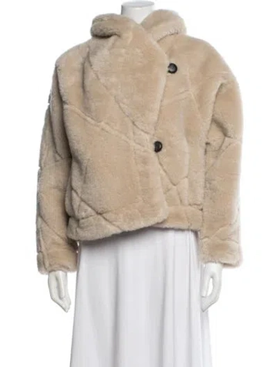 Pre-owned Ba&sh Faux Fur Jacket In Neutral