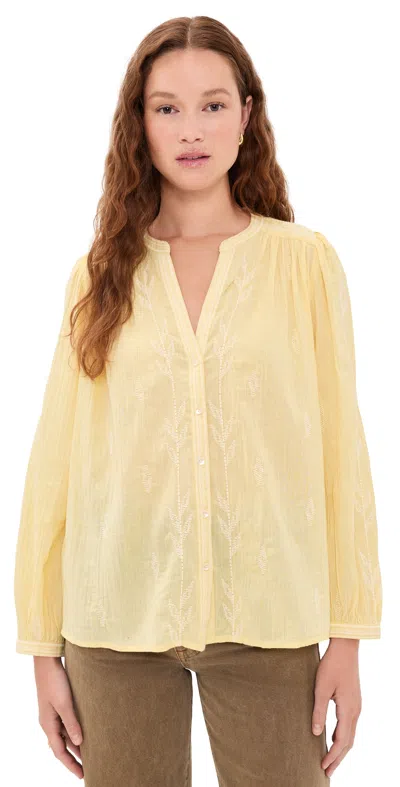 Ba&sh Fedora Shirt Jaune In Yellow