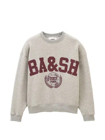 Ba&sh Fenja Logo-print Sweatshirt In Gray