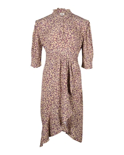 Ba&sh Ba & Sh Floral Midi Dress In Multicolor Viscose In Black