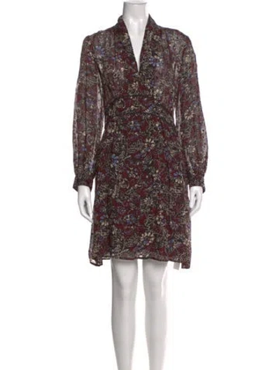 Pre-owned Ba&sh Floral Print Knee-length Dress In Multi