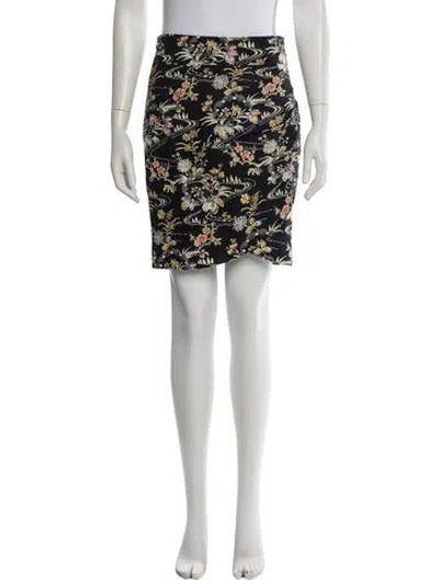 Pre-owned Ba&sh Floral Print Knee-length Skirt In Gray