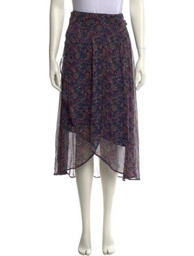 Pre-owned Ba&sh Floral Print Knee-length Skirt In Multi