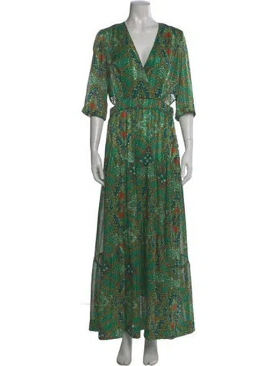 Pre-owned Ba&sh Floral Print Long Dress