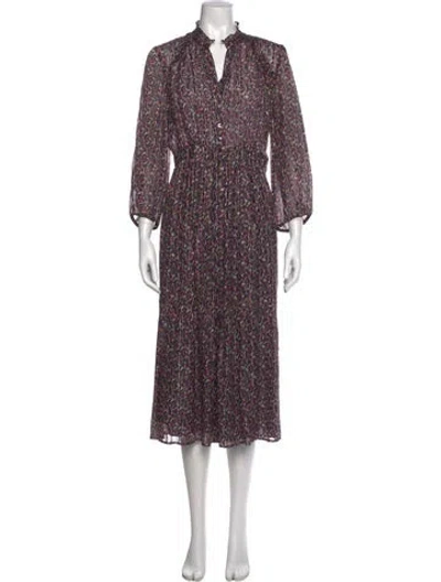 Pre-owned Ba&sh Floral Print Long Dress W/ Tags