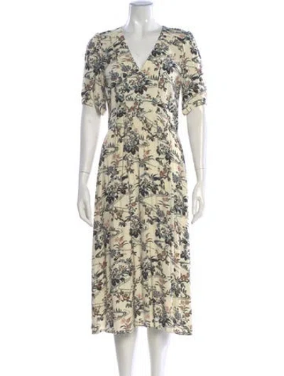 Pre-owned Ba&sh Floral Print Midi Length Dress