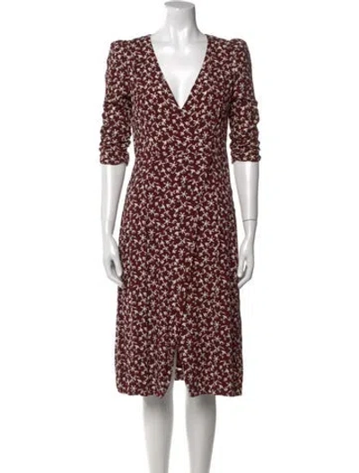 Pre-owned Ba&sh Floral Print Midi Length Dress