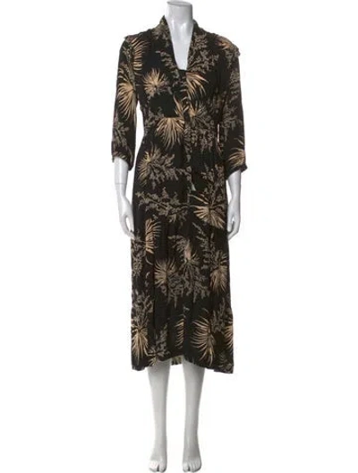 Pre-owned Ba&sh Floral Print Midi Length Dress