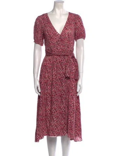 Pre-owned Ba&sh Floral Print Midi Length Dress In Multi