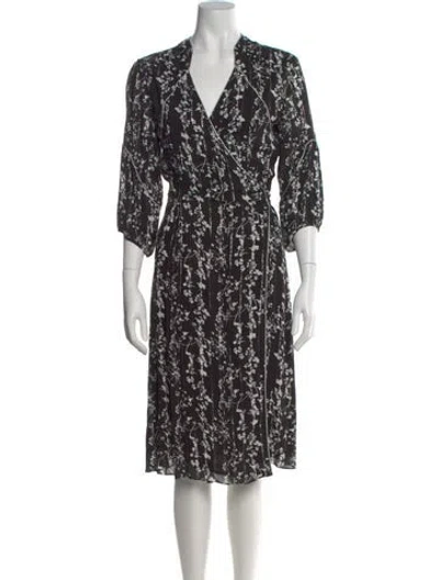 Pre-owned Ba&sh Floral Print Midi Length Dress In Multi