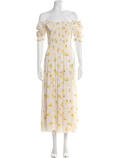Pre-owned Ba&sh Floral Print Midi Length Dress In Multicolor