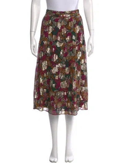 Pre-owned Ba&sh Floral Print Midi Length Skirt