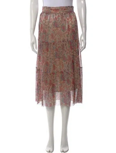 Pre-owned Ba&sh Floral Print Midi Length Skirt