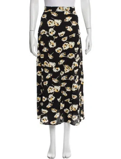 Pre-owned Ba&sh Floral Print Midi Length Skirt In Multi